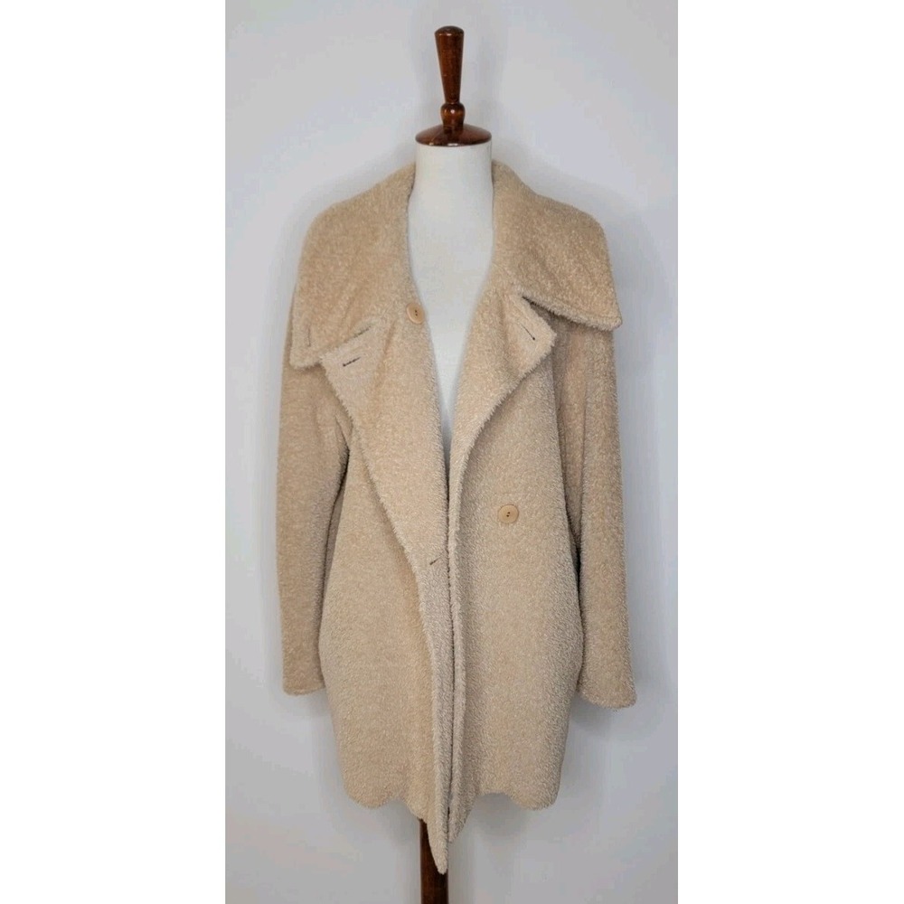 MaxMara Teddy Coat Women's US Size 4 (Small) Alpaca Wool Light Brown Oversized